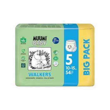 MUUMI Baby Walkers Nohavičky plienkové jednorazové 5 (10-15 kg) 54 ks - BIG PACK