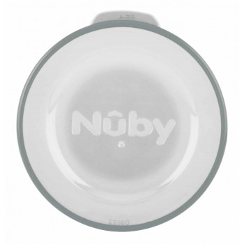 NUBY Hrnček Tritan netečúci s uškami 360°, 6 m+ svetlo sivý