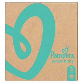 PAMPERS Active Baby Plienky jednorazové 3 (6-10 kg) 208 ks - MESAČNÁ ZÁSOBA