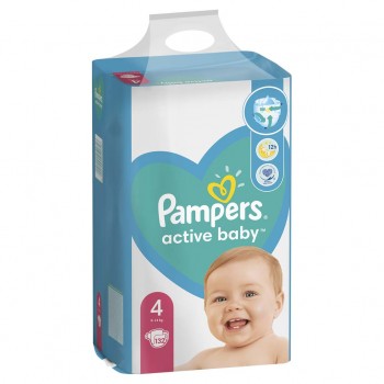 PAMPERS Active Baby Plienky jednorazové 4 (9-14 kg) 132 ks