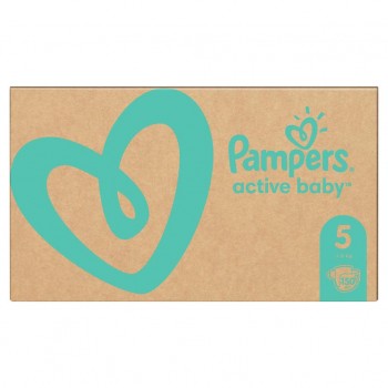 PAMPERS Active Baby Plienky jednorazové 5 (11-16 kg) 150 ks - MESAČNÁ ZÁSOBA