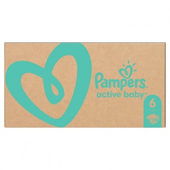 PAMPERS Active Baby Plienky jednorazové 6 (13-18 kg) 128 ks - MESAČNÁ ZÁSOBA