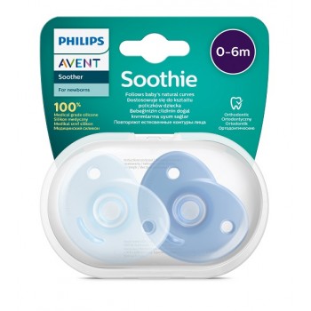 Philips AVENT Cumlík 0-6m Soothie chlapec 2 ks