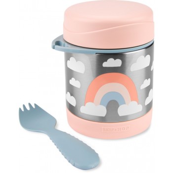 SKIP HOP Spark Style Termoska na jedlo s lyžičko/vidličkou Dúha 325 ml, 3r+