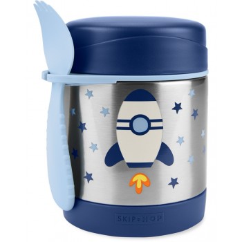 SKIP HOP Spark Style Termoska na jedlo s lyžičko/vidličkou Raketa 325 ml, 3r+
