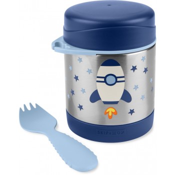 SKIP HOP Spark Style Termoska na jedlo s lyžičko/vidličkou Raketa 325 ml, 3r+