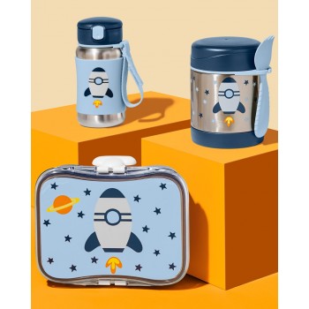 SKIP HOP Spark Style Termoska na jedlo s lyžičko/vidličkou Raketa 325 ml, 3r+