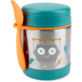SKIP HOP Spark Style Termoska na jedlo s lyžičko/vidličkou Robot 325 ml, 3r+
