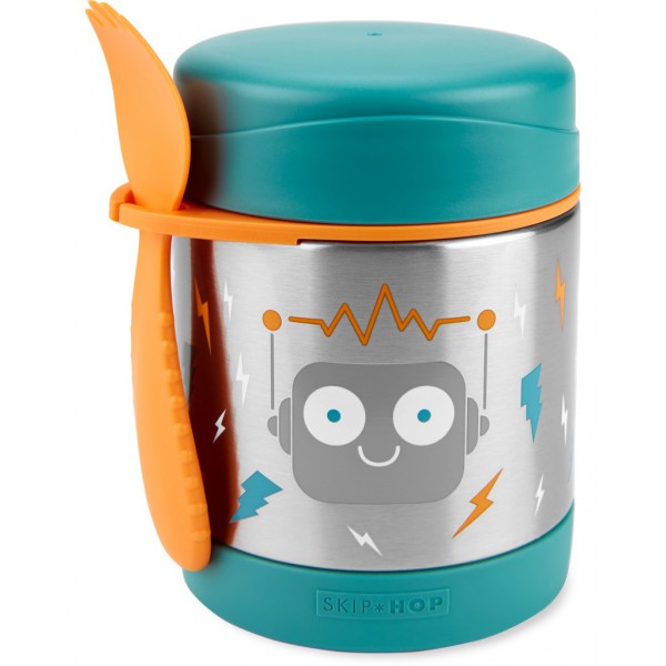 SKIP HOP Spark Style Termoska na jedlo s lyžičko/vidličkou Robot 325 ml, 3r+