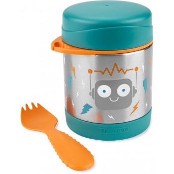 SKIP HOP Spark Style Termoska na jedlo s lyžičko/vidličkou Robot 325 ml, 3r+
