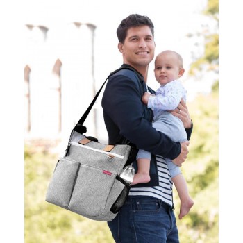 SKIP HOP Taška prebaľovacia Duo Signature grey melange