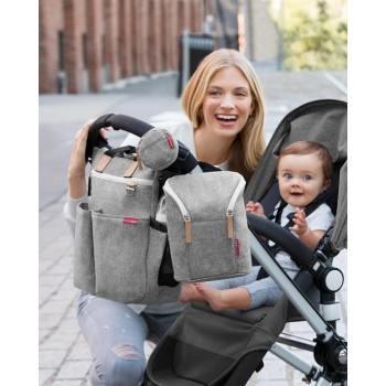 SKIP HOP Taška prebaľovacia Duo Signature grey melange