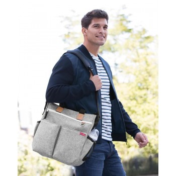 SKIP HOP Taška prebaľovacia Duo Signature grey melange