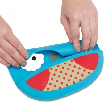 SKIP HOP Zoo Podbradník silikónový Sovička 6m+