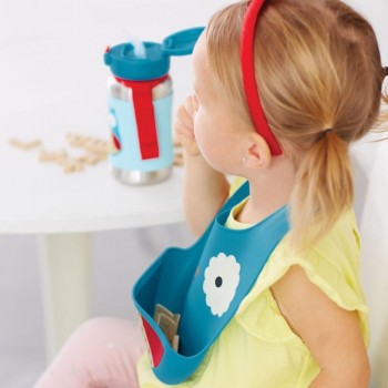 SKIP HOP Zoo Podbradník silikónový Sovička 6m+