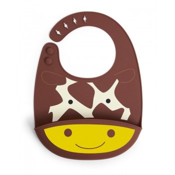 SKIP HOP Zoo Podbradník silikónový Žirafa 6m+