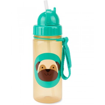 SKIP HOP Zoo Hrnček so slamkou PP bez PVC a BPA Mopslík 12m+