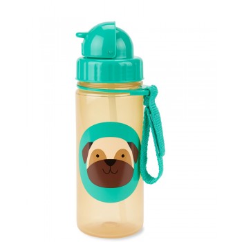 SKIP HOP Zoo Hrnček so slamkou PP bez PVC a BPA Mopslík 12m+