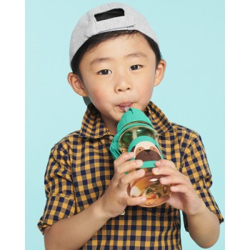SKIP HOP Zoo Hrnček so slamkou PP bez PVC a BPA Mopslík 12m+