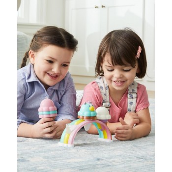 SKIP HOP Zoo Súprava zmrzlinová stohovacia s meniacimi sa farbami Sweet Scoops 2r+