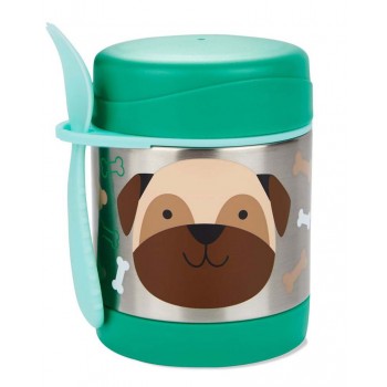 SKIP HOP Zoo Termoska na jedlo s lyžičko/vidličkou Mopslík 325 ml, 3r+