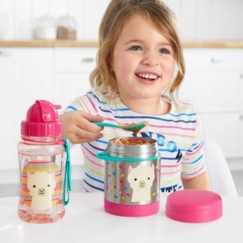 SKIP HOP Zoo Termoska na jedlo s lyžičko/vidličkou Lama 325 ml, 3r+