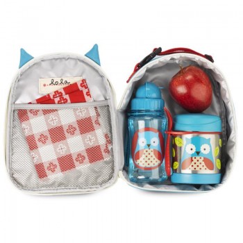 SKIP HOP Zoo Termoska na jedlo s lyžičko/vidličkou Sovička 325 ml, 3r+