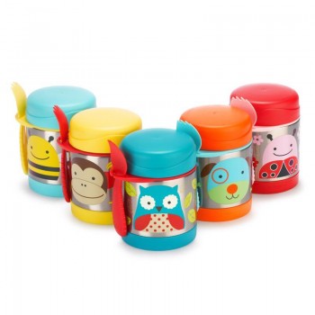 SKIP HOP Zoo Termoska na jedlo s lyžičko/vidličkou Sovička 325 ml, 3r+