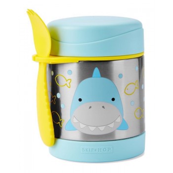 SKIP HOP Zoo Termoska na jedlo s lyžičko/vidličkou Žralok 325 ml, 3r+