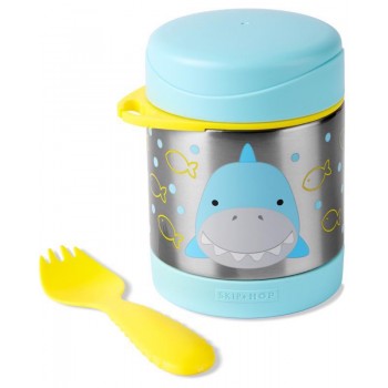 SKIP HOP Zoo Termoska na jedlo s lyžičko/vidličkou Žralok 325 ml, 3r+
