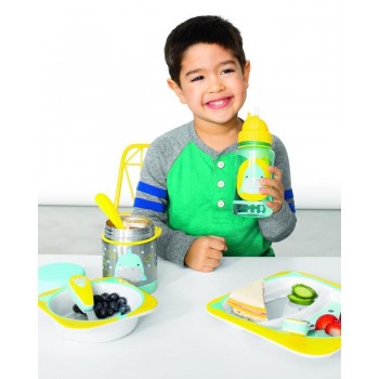 SKIP HOP Zoo Termoska na jedlo s lyžičko/vidličkou Žralok 325 ml, 3r+