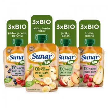 SUNAR BIO Kapsička ovocný mix 12x100 g