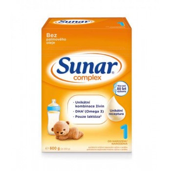 SUNAR Complex 1 Mlieko počiatočné 600 g