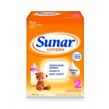 SUNAR Complex 2 Mlieko pokračovacie 600 g