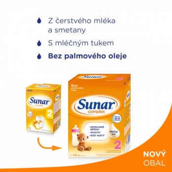 SUNAR Complex 2 Mlieko pokračovacie 600 g