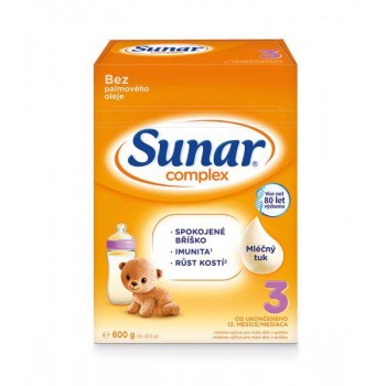 SUNAR Complex 3 Mlieko batoľacie 600 g