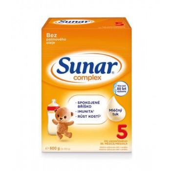 SUNAR Complex 5 Mlieko dojčenské 600 g