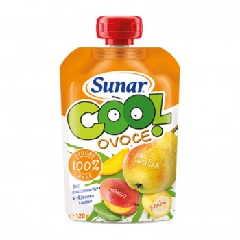 SUNAR Kapsička Cool ovocie hruška, mango, banán 120 g