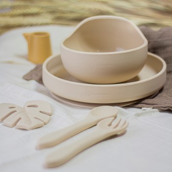 PETITE&MARS Miska silikónová s prísavkou TAKE&MATCH Desert Sand 6m+