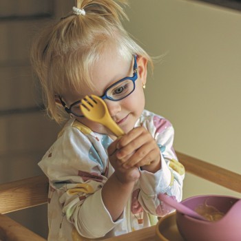 PETITE&MARS Príbor silikónový TAKE&MATCH Intense Ochre 6m+