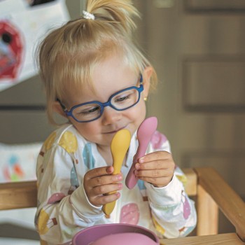 PETITE&MARS Príbor silikónový TAKE&MATCH Intense Ochre 6m+