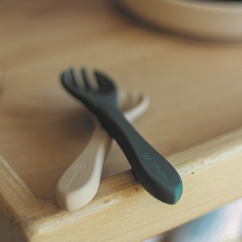 PETITE&MARS Príbor silikónový TAKE&MATCH Misty Green 6m+