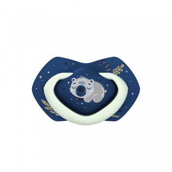 CANPOL BABIES Set symetrických silikónových cumlíkov Light touch 0-6m Sleepy koala modrý