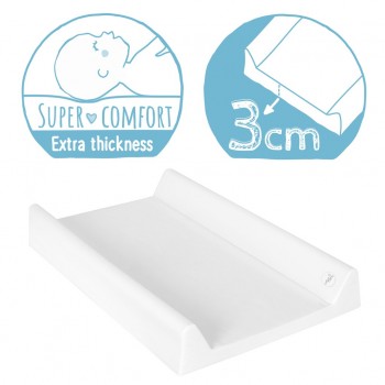 CEBA Podložka prebaľovacia 2-hranná s pevnou doskou (50x80) Comfort Caro biela