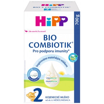 HiPP 2 BIO Combiotik pokračovacia mliečna dojčenská výživa , od uk. 6. mesiace, 700 g