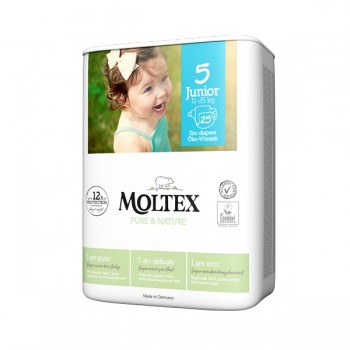 MOLTEX Pure&Nature Plienky jednorazové 5 Junior (11-25 kg) 25 ks