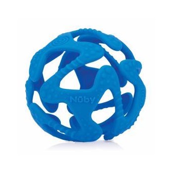 NUBY Kousátko silikonový míč tmavě modrý 3 m+