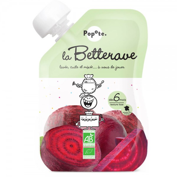 POPOTE Kapsička bio červená repa 120 g, 6+