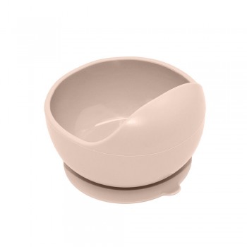 PETITE&MARS Set jedálenský silikónový TAKE&MATCH 2 ks miska + príbor Desert Sand 6m+