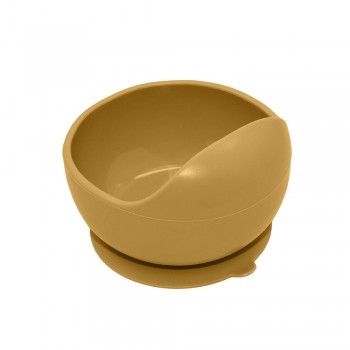 PETITE&MARS Set jedálenský silikónový TAKE&MATCH 2 ks tanier + miska Intense Ochre 6m+